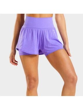 Gymshark Vital Seamless 2.0 2-in-1 Shorts Bright Purple Marl Size M